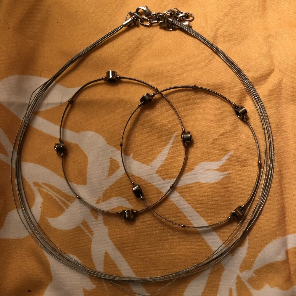 Guitar string choker and bracelets